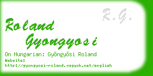 roland gyongyosi business card