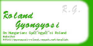 roland gyongyosi business card